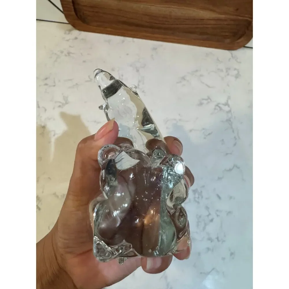 vintage Eneryda Glasbruk in Sweden crystal bear 60s 70s minimalist masculine